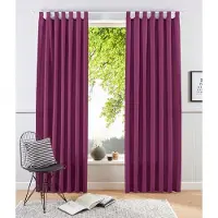Otto Home Vorhang "Raja" Gr. 1, lila (beere), B:140cm H:145cm, Polyester, Recyceltes Material, Gardinen, Vorhang, 2er-Set, Bestseller, einfarbig, modern, pflegeleichte Mikrofaser