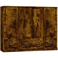 vidaXL Highboards 3 Stk. Räuchereiche Holzwerkstoff