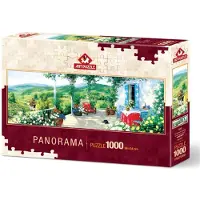 Art puzzle Panoramapuzzle Gast auf der Veranda 1000 Teile