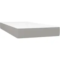 vidaXL Taschenfederkernmatratze Mittel Hellgrau 90x190x20 cm Stoff
