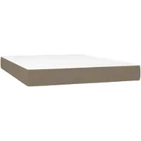 vidaXL Taschenfederkernmatratze Mittel Taupe 140x200x20 cm Stoff