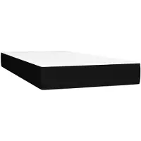 vidaXL Taschenfederkernmatratze Mittel Schwarz 90x200x20 cm Stoff