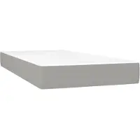 vidaXL Taschenfederkernmatratze Mittel Hellgrau 90x200x20 cm Stoff