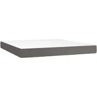 vidaXL Taschenfederkernmatratze Mittel Grau 180x200x20 cm Kunstleder