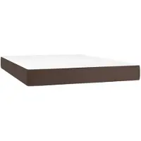 vidaXL Taschenfederkernmatratze Mittel Braun 140x190x20 cm Kunstleder