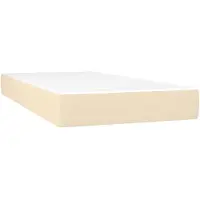 vidaXL Taschenfederkernmatratze Mittel Creme 100x200x20 cm Stoff