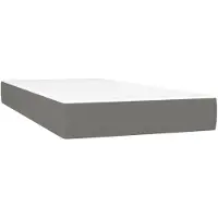 vidaXL Taschenfederkernmatratze Mittel Dunkelgrau 90x200x20 cm Stoff