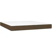 vidaXL Taschenfederkernmatratze Mittel Dunkelbraun 160x200x20 cm Stoff