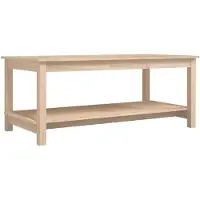 vidaXL Couchtisch 110x55x45 cm Massivholz Kiefer