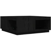 vidaXL Couchtisch Schwarz 100x101x40,5 cm Massivholz Kiefer