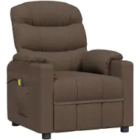 vidaXL Massagesessel Braun Stoff