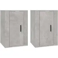 vidaXL TV-Wandschränke 2 Stk. Betongrau 40x34,5x60 cm