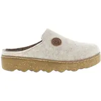 Rohde Pantoffel "Foggia-D", Damen, Gr. 39, Filz, weiß (sanftes weiß), meliert, Schuhe Pantoffel, Hausschuh, Clog, zweifarbiger Homeslipper mit Profilsohle