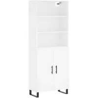 vidaXL Highboard Weiß 69,5x34x180 cm Holzwerkstoff