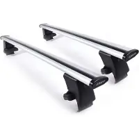 Farad Dachgepäckträger, geeignet für den Chevrolet Cruze Sedan von 2009 bis 2015, für glatte Dachflächen – Aluminium – Hohe Tragfähigkeit: 100 kg – Wingbar-System – Silber – Marke: