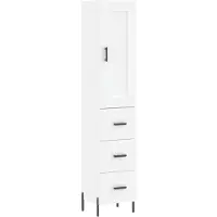 vidaXL Highboard Weiß 34,5x34x180 cm Holzwerkstoff