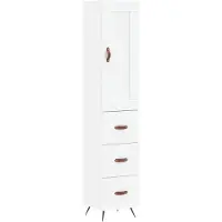 vidaXL Highboard Weiß 34,5x34x180 cm Holzwerkstoff