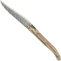 Laguiole En Aubrac Le Perlé 12 cm L0512WA6J3DB Balbach Damast Full Handle Buchenholz