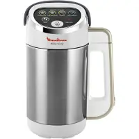 Moulinex Easy Soup LM841B, 3 l, Kesselstil, Edelstahl, Grau, Weiß, 40 min, Tasten, Schwarz