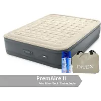 OEM Luchtbett für zwei Personen - PVC - 203x152x46 cm - elektrische Pumpe - Reparatursatz - Grau