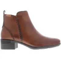Pikolinos für Damen. W6W-8950 Braune Malaga Lederstiefeletten (41), 3 bis 5 cm, Reißverschluss, Lässig