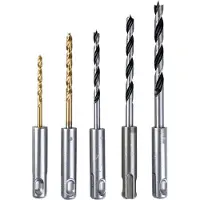 Makita HSS TiN Metall und Holzbohrer-Set, Für Metall Ø 3 x 90mm und Ø 4 x 105mm - Für Holz Ø 4 x 105 - B-57532