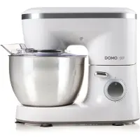 Domo DO9175KR, 4 l, Silber, Weiß, Drehregler, Edelstahl, 700 W, Teig, Mixen
