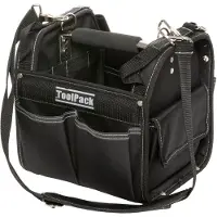 Toolpack Compact Werkzeugkoffer, quadratisches Modell, Metalltragegriff mit rutschfestem Griff, verstellbar