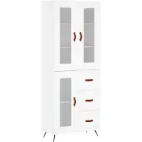 vidaXL Highboard Weiß 69,5x34x180 cm Holzwerkstoff