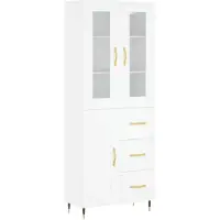vidaXL Highboard Weiß 69,5x34x180 cm Holzwerkstoff