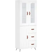 vidaXL Highboard Weiß 69,5x34x180 cm Holzwerkstoff
