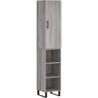 vidaXL Highboard Grau Sonoma 34,5x34x180 cm Holzwerkstoff