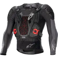 Alpinestars Bionic Plus V2 Protektorenjacke Schwarz Anthrazit Rot Größe 2XL