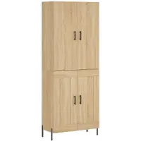 vidaXL Highboard Sonoma-Eiche 69,5x34x180 cm Holzwerkstoff