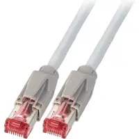 EFB Elektronik K8210GR.15 RJ45 Patchkabel S/FTP, Cat.6A, TM21, Leoni-Kerpen F6-90 S/F, 15, 0m, grau K8210GR15