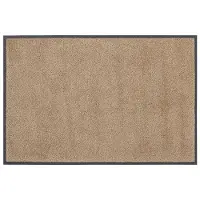 Andas Fußmatte "Lavea" Gr. 60, grau (taupe), B:60cm H:9mm L:90cm, Kunstfaser, Teppiche, Fußmatte, Schmutzfangmatte, Uni-Farben, In- und Outdoor-Teppich, waschbar