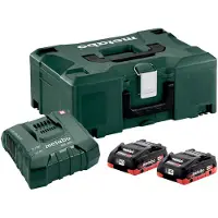 Metabo Basis-Set 2 x LiHD 4.0 Ah + metaBOX 145
