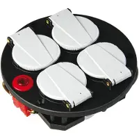 Brennenstuhl Steckdoseneinsatz-Montageplatte 4-fach IP20 230V/16A Thermostat mit Kontroll-Leuchte, 1081080
