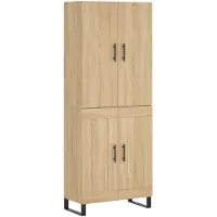 vidaXL Highboard Sonoma-Eiche 69,5x34x180 cm Holzwerkstoff