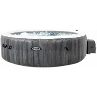 Intex Whirlpool "Greywood Deluxe", grau (grau mit holzmaserung), B:165cm H:71cm L:165cm, Whirlpools, Whirlpool, 165 cm Durchmesser, Topseller