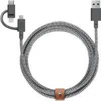 Native Union Gürtelkabel Universal - Kabel USB-A - USB-C/Lightning/Micro-USB, 2 m (Zebra)
