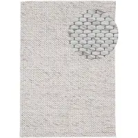 Carpetfine Wollteppich "Sina, auch als Läufer", beige, B:80cm H:14mm L:150cm, Wolle, Teppiche, Wollteppich, Handweb Teppich, reine Wolle, meliert, handgewebt, weich & kuschelig