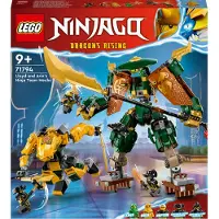 LEGO 71794 NINJAGO Lloyds und Arins Ninja Training-Mechs Set mit 2 kombinierbaren Action-Figuren und 5 Minifiguren, Ninja-Kampfspielset, Geschenk für Kinder