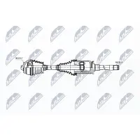 NTY NPW-BM-030 Antriebswelle Vorne Rechts Vorne Rechts für BMW 5 Touring (F11) 5 Limousine (F10) 6 Gran Coupe (F06) 6 Coupe (F13) 6 Cabrio (F12)