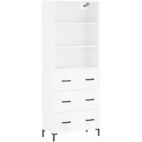 vidaXL Highboard Weiß 69,5x34x180 cm Holzwerkstoff