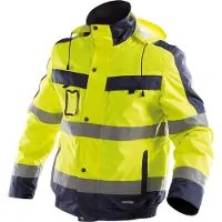 Dassy Warnschutz Winterjacke Lima Gr. L neonorange/flaschengrün