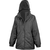 Result R400F | Damen 3 in 1 Softshell Journey Jacket - Farbe: Navy/Black - Größe: M (12/38)