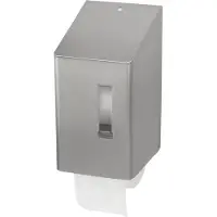 Ophardt hygiene SanTRAL SRU 2 Toilettenpapierspender, Manueller WC-Papierspender aus Edelstahl, Edelstahl, geschliffen, E AFP