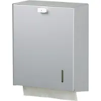 Ophardt hygiene ingo-man HS 31 Handtuchpapierspender, Geräumiger Spender mit Sichtschlitz zur Füllstandskontrolle, Aluminium silber eloxiert, A
