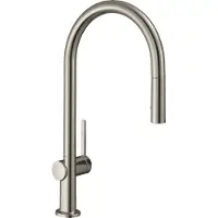 Hansgrohe Talis M54 Einhebel-Küchenmischer 210, Ausziehbrause, 2-jet, 72800800, Farbe: Edelstahl-finish